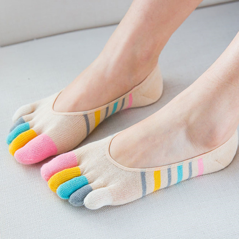 Invisibility Sock Loafer - 5 paar yoga vijfvingersokken voor dames,