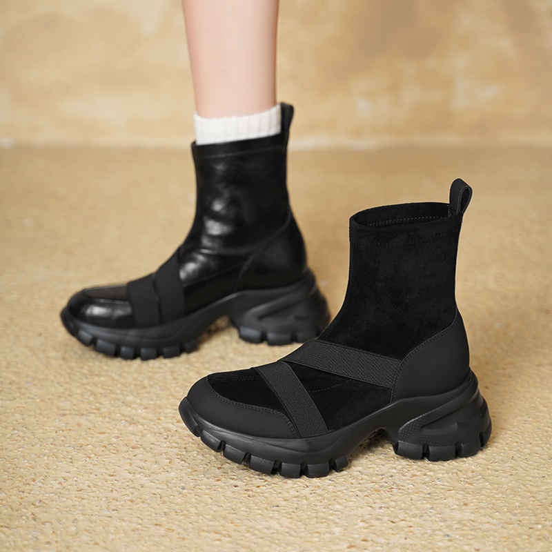 Dames Suède Stretch Sok Laarze - Toe Sock Split recensie en prijs