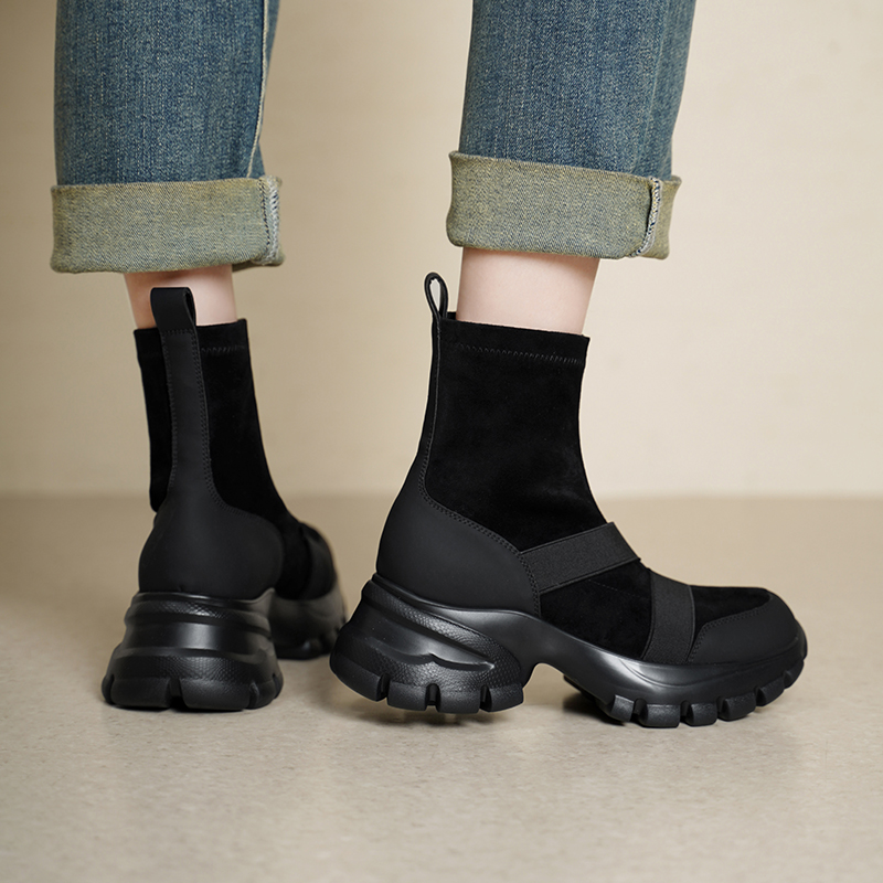 Dames Suède Stretch Sok Laarze - Toe Sock Split recensie en prijs